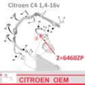 przewód klimatyzacji Citroen C4 1,4-16v górny od skraplacza (oryginał Citroen)