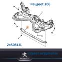 drążek ramy zawieszenia silnika Peugeot 206 1,6HDi przód - nowy oryginał Peugeot