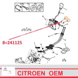 zawleczka linki zmiany biegów Citroen C5 I BE4T/ML5T - oryginał Citroen