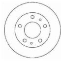 tarcza hamulcowa Citroen, Peugeot, Fiat 300x24x80x65,5 przód 5 2006 1,7T - zamiennik holenderski A.B.S.
