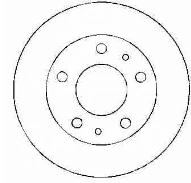 tarcza hamulcowa Citroen, Peugeot, Fiat 300x24x80x65,5 przód 5 2006 1,7T - zamiennik holenderski A.B.S.