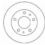 tarcza hamulcowa Citroen, Peugeot, Fiat 300x24x80x65,5 przód 5 2006 1,7T - zamiennik holenderski A.B.S.