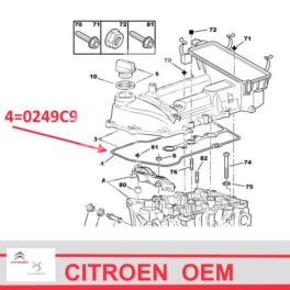 Uszczelka Pokrywy Zaworów Citroen C1/ Peugeot 107 1,0 1Kr-Fe - Oryginał Citroen