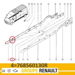 listwa drzwi Renault MASTER III prawy przód - nowa w oryginale nr 768180130R