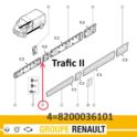 listwa drzwi Renault TRAFIC II prawy przód - nowa w oryginale nr 8200036101