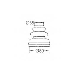 osłona przegubu Citroen, Peugeot 85x35/1g s.b. KIT - zamiennik francuski SASIC