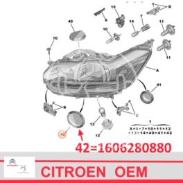 zaślepka reflektora Citroen C5 X7 110mm (oryginał Citroen)