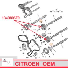 koło wałka rozrządu Citroen/ Peugeot/ Renault 3,0-V6 wariator (oryginał z sieci Peugeot)