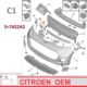 zaślepka zderzaka Citroen C1/ Peugeot 107 przód/hak czarna (oryginał Citroen)
