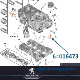 uszczelka pod korek silnika wkręcany Citroen/ Peugeot 2,0-16v - nowy oryginał Peugeot