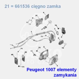 siłownik centralnego zamka Peugeot 1007 - OE Peugeot