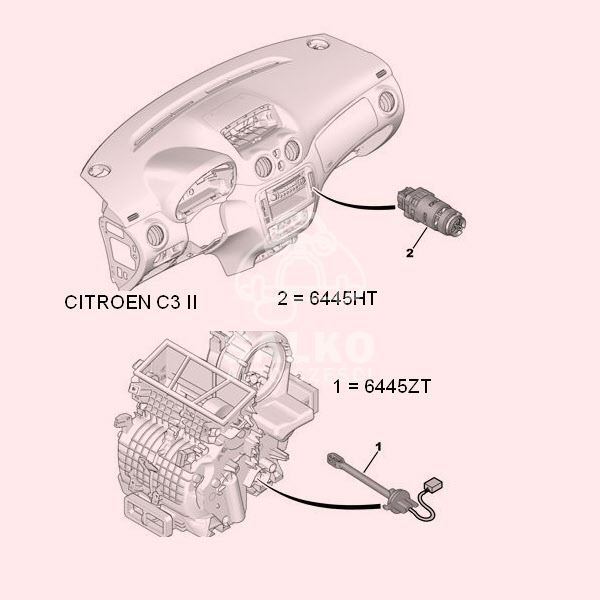 Czujnik Temperatury Wnętrza Citroen/ Peugeot Z Automatyczną Klimatyzacją