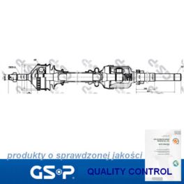 półoś Peugeot 206 1,9D DW8 BE4R prawa ABS - zamiennik GSP