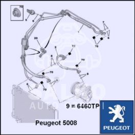 uszczelka klimatyzacji Citroen, Peugeot przew/kompresor 16,5 (oryginał Peugeot)