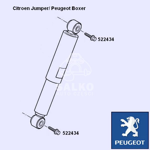śruba amortyzatora tył Citroen Jumper/ Peugeot Boxer M16x1