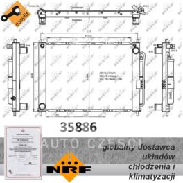 chłodnica CLIO III + skraplacz - zamiennik holenderski NRF