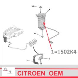 pochłaniacz par paliwa Citroen C3 II/ DS3/ Peugeot 208 1,4VTi - oryginał Citroen
