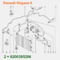 przewód klimatyzacji Renault MEGANE II (z czujnikiem) - oryginał z sieci Renault