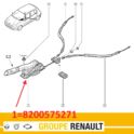 lewarek hamulca ręcznego CLIO II z centralną linką - oryginał Renault