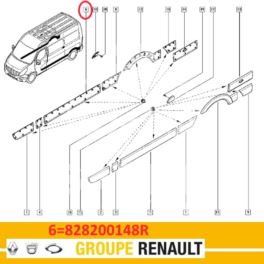 listwa drzwi Renault MASTER III prawe przesuwne - nowa w oryginale nr 828210160R