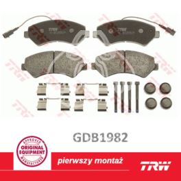 klocki hamulcowe JUMPER/ BOXER 2006- przód system BREMBO 16" z 2 czujnikami (producent niemiecki TRW)