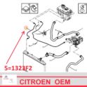 przewód chłodnicy Citroen C5 II 1,6HDi - 2,2HDi zbiornik wyrównawczy/ chłodnica - OE Citroen