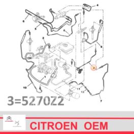 przewód LHM Citroen XANTIA regul/zaw.bezp.4,5/2018mm (oryginał Citroen)
