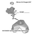 mechanizm opuszczania koła zapasowego Citroen C8/807 kpl -09424 (oryginał Peugeot)