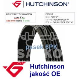 pasek rowkowany 6PK-1210mm ALT+AC - oryginał produkcji Hutchinson