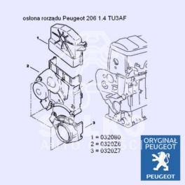 osłona rozrządu Citroen, Peugeot TU -1991 górna (oryginał Peugeot)