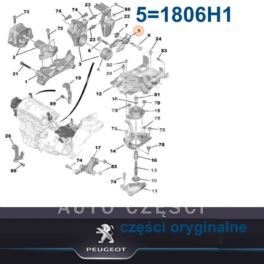 poduszka silnika Citroen, Peugeot 1,6HDi/1,6-16v widełki (oryginał Peugeot)