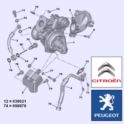 uszczelka przewodu turbosprężarki Citroen, Peugeot 12x18-2,5 (oryginał Peugeot)
