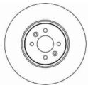 tarcza hamulcowa Renault 300x24x61x43,6 przód 4-śr - zamiennik holenderski A.B.S.