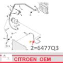 przewód klimatyzacji Citroen C8/ Jumpy III/ Peugeot 807/ Expert 3 górny skraplacza - nowy oryginał Citroen