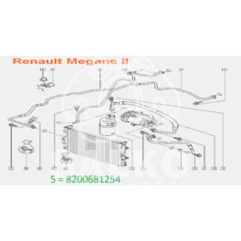 przewód klimatyzacji Renault MEGANE II - oryginał Renault - pomiędzy kompresor a skraplacz