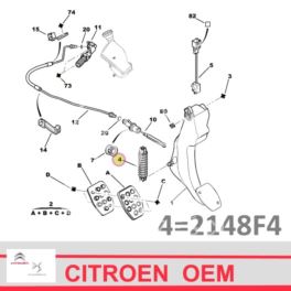 Sprężyna Pedału Sprzęgła Citroen C2/ C3 1,6Hdi (Oryginał Citroen)