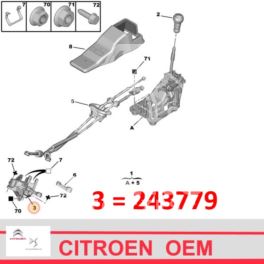 wspornik linek zmiany biegów Citroen C4/ Peugeot 307 1,6HDi/ 2,0HDi... - nowy oryginał z sieci Citroen