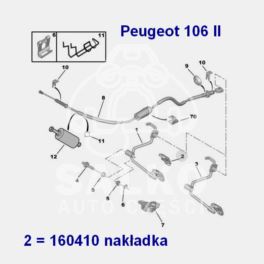 nakładka pedału gazu Peugeot 106 II/ 2008/ 206/ 207/ 208/ 306/ 307/ 308 (oryginał Peugeot)