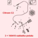 nakładka pedału gazu Citroen C2/ C3/ C4/ C5/ DS4/ Saxo (oryginał Citroen)