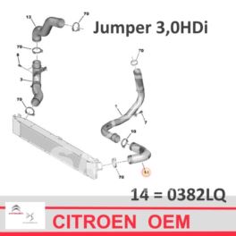 przewód powietrza Citroen Jumper III/ Peugeot BOXER 3.0HDi intercooler/ turbosprężarka - oryginał z sieci PSA