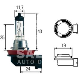 żarówka H8 35W 12V halog p/mg - włoski Magneti Marelli