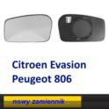 wkład lusterka Citroen EVASION/ Peugeot 806 lewe szkło płaskie ogrzewane - nowe w zamienniku View Max