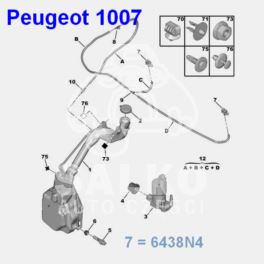 spryskiwacz szyby Peugeot 1007 przód (oryginał Peugeot)