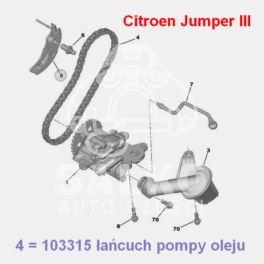 łańcuch pompy oleju Citroen JUMPER III/ Peugeot BOXER 3 2,2HDi Puma - OE Citroen