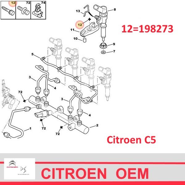 śruba wtryskiwacza Citroen, Peugeot 2,0HDi 90KM od