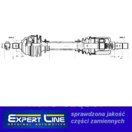 półoś Citroen C4 PICASSO 2,0HDi ML6C lewa - zamiennik typu brand Expert Line