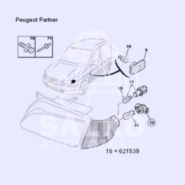 oprawka żarówki migacza BERLINGO I/ PARTNER I (oryginał Peugeot)