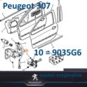 zawias drzwi Peugeot 307 lewy przód dolny (oryginał Peugeot)