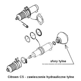 sfera hydropneumatyczna C5 II tył 25KG/385cc HB (3+) -10583 OEM (oryginał Citroen)