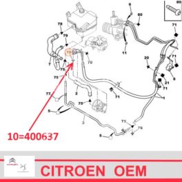 oring przekładni kierowniczej Citroen C5/ Peugeot 607 pod przewód 8,0mm zasilanie na pompie (oryginał Citroen)